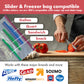 6-in-1 Expandable Ziplock Bag, Foil and Wrap Organizer with Side Wrap Cutters
